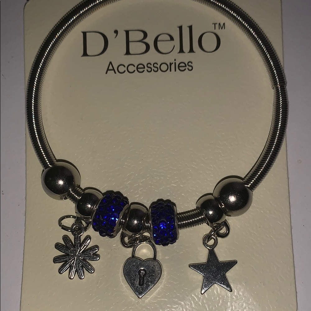 D’bello silver stretch charm bracelet nwt